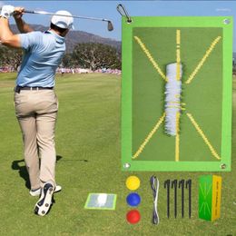 Golf Training Aids Mat For Swing Detection Batting Ball Trace Directional Path Pads Practise Tool