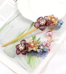 Hair Clips Handmade Copper Wire Flower Hairpin Hairband Female Versatile Headband Sweet Fairy Senchaoxian Internet Celebrity