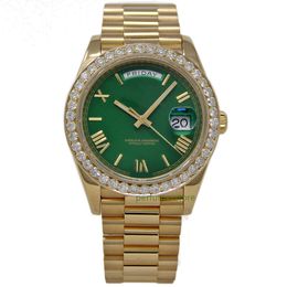 Brand world luxury watch Best version 40mm Gold Green Roman 2021 Diamond Bezel 228238 automatic ETA Cal.3255 watch 2-year warranty MENS WATCHES