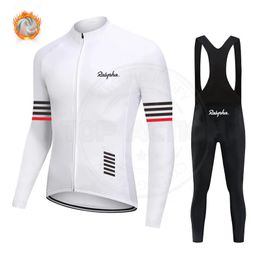 Raphaful Mens Cycling Jersey Winter Set Clothing Road Racing Bike Suit Thermal Fleece Tops Maillot Ropa Ciclismo 240202