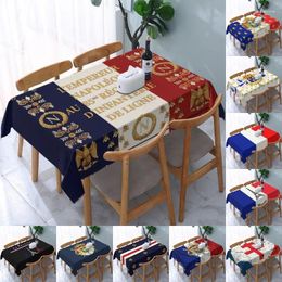Table Cloth French Flag France Pride Tablecloth Rectangular Elastic Waterproof Patriotic Cover For Banquet