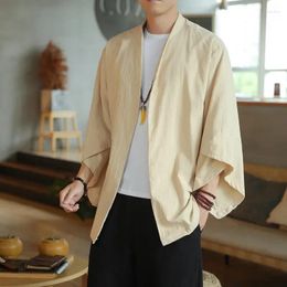 Men's Jackets 2024 Spring And Autumn Chinese Style Japanese Fashion Loose Coat Cardigan Jacket