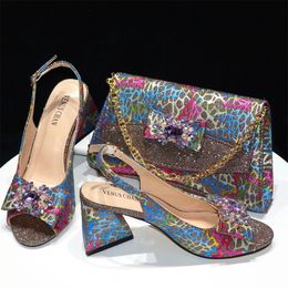 Doershow African fashion Italian Shoes And Bag Sets For Evening Party With Stones Colourful Handbags Match Bags! HRE12 240130