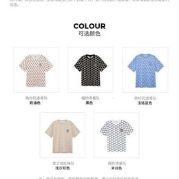 Chaopai MLB2024 High Quality Spring and Autumn Season New Full Print Old Flower Leisure Mens and Womens Same Short sleeved T-shirt