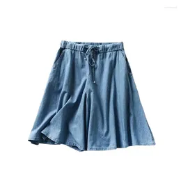 Skirts Arrival Jeans Summer 2024 Women Casual Elastic Waist Loose Solid Denim Shorts Skirt Vestidos De Mujer Robe Longue