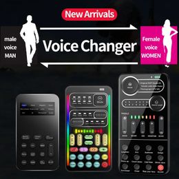 Voice Changer Mini Portable 8 Voice Changing Modulator with Adjustable Voice Functions Phone Computer Sound Card Mic Tool 240119