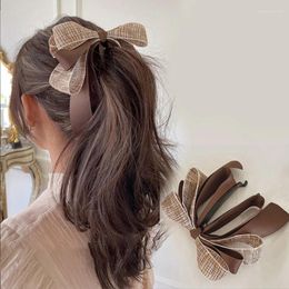 Hair Accessories Fashion Cute Pearl Hairpins Lace Barrette Hairpin Ribbon Bow Banana Clip Women