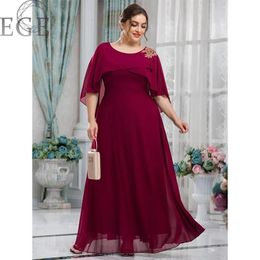Plus Size Evening Party Prom Long Turkey Dubai Clothing Women's Plus Size Mesh A-Line Sequin Embroidery Evening Dress 240126