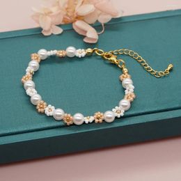 Strand Beaded Bracelet Pearl Magritte Graph Originality Hand Knitting Bohemia Adjustable Flowers Tide Simple Rice Bead