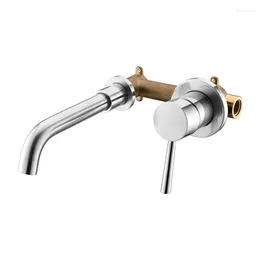 Bathroom Sink Faucets Basin Faucet Mixer Tap Wall 360 Rotation Brass With Single Handle Cold Water Silver Colour
