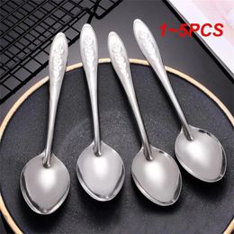 Dinnerware Sets 1-5PCS Creative Stainless Steel Spoon Milk Coffee Soup Ice Cream Dessert Watermelon Summer Kitchen Tools