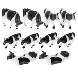 Garden Decorations 10Pcs Simulation Cow Models Children Playthings Figures Static Solid