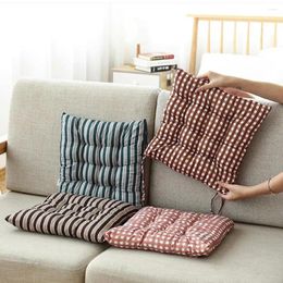 Pillow Striped Solid Chair Soft Tatami Seat Pad Sofa Square Mat Washable Cotton Four Seasons Car El Home Supplies