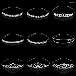 Hair Clips Bridal Crowns Beautiful Headdresses For Girls Children Crystal Rhinestone Headbands With Wedding Birthday Accessories