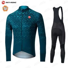 Mens Winter Thermal Fleece Cycling Jersey set Racing Bike Cycling Mountian Bicycle Cycling Clothing Ropa Ciclismo Bicycle 240119