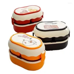 Dinnerware Design Cute Kids Bento Lunch Box Double Layer Bpa Free Eco-Friendly