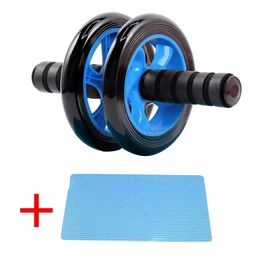 No Noise Abdominal Wheel Nonslip Roller With Knee Mat For Gym Muscle Trainer Exercise Tyre Pattern Fitness Equipment C2N0 240127