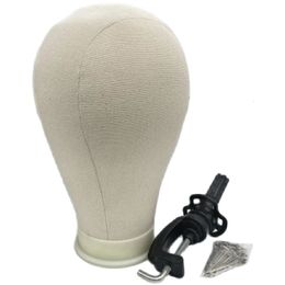 Canvas Block Head Training Mannequin wig Head Display Styling Mannequin Manikin Head Wig Stand wig head Stand 240118