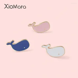 Brooches Simplicity Dolphin Enamel Pins Custom White Pink Lovely Sea Animals Brooch Bag Hat Lapel Badge Anniversary Jewellery Gift For Kids