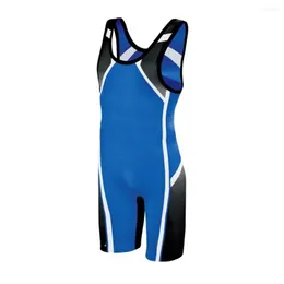 Gym Clothing Youth & Adult Wrestling Singlets Suit Boxing Clothes Triathlon One Piece Bodysuit Swimwear Sport Fitness Running Wear
