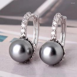 Dangle Earrings Fashion Jewellery Women Silver Plated Engagement Pearl Crystal