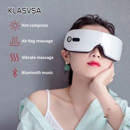 Rechargeable Smart Eye Massager Massager Bluetooth Music Foldable Air Pressure Heating Massage Relaxation 240118