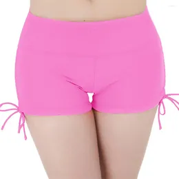 Women's Panties Women Safety Pants Swim Shorts Solid Colour Drawstring Boxers Mid Waist Basic Bathing Boyshorts Beachwear