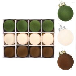 Party Decoration SWEETHOME 12PCS Christmas Tree Hanging Ball Velvet Ornaments Year Gifts For Holiday Wedding Home Decor