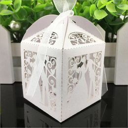 Gift Wrap 10pcs Laser Cut Candy Box Bride And Groom Wedding Favor Party Supplies Favors Gifts