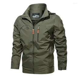 Men's Jackets 2024 Men Casual Jacket Waterproof Windbreaker Spring Autumn Outdoor Trekking Tactical Military Plus Size