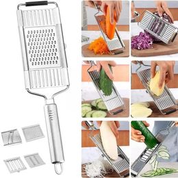 Shredder Cutter Stainless Steel Portable Manual Vegetable Grater Clean Handle Multi Easy Home Kitchen With Purpose Slicer T Y2Y5 240131