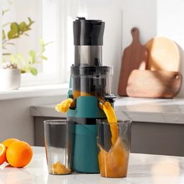 Large Caliber Slow Juicer Screw Cold Press Extractor Slag Juice Separation Filter-Free Easy Wash Electric Fruit Juicer Machine 240124