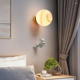 Wall Lamp Moon LED Children's Room Light Modern Minimalist Creative Sconces Decor Indoor Lighting Bedroom Bedside