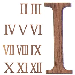 Clocks Accessories 1 Set Clock Arabic Number DIY Numbers Replacement Wall Wooden Numbers(Roman Type)