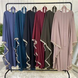 Ethnic Clothing Ramadan Abaya Women Muslim Loose Batwing Sleeve Maxi Dress Turkey Arab Dubai Kaftan Islam Moroccan Party Jalabiya Femme