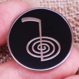 Brooches Cho Ku Rei Energy Strength Reiki Symbol Enamel Pin Badge Brooch Backpack Decoration Jewellery