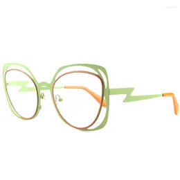 Sunglasses Frames Retro Personality Irregular Hollow Men Women Alloy Glasses Frame Fashion Myopia Prescription
