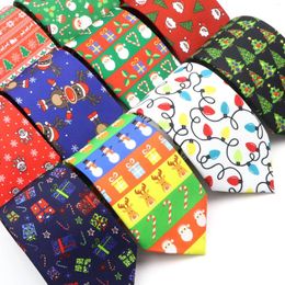 Bow Ties Christmas Tie For Men Women Jacquard Skinny Red Green Blue Snow Santa Claus Necktie Helloween Festival Party Suits Gift