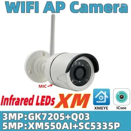 Wireless 5MP 3MP Built-In MIC Audio XM550AI SC5335P IP Bullet Camera 2592 1944 H.264 IRC XMEYE ICsee P2P RTSP NightVision