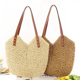 Evening Bags Hollow Monofilament Woven Bag Fashion One-shoulder Straw Paper Rope Leisure Female Beach