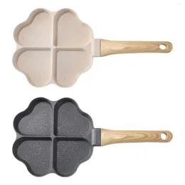 Pans Omelette Pan Mini Egg Cooker Anti Scald Wood Handle Nonstick Frying