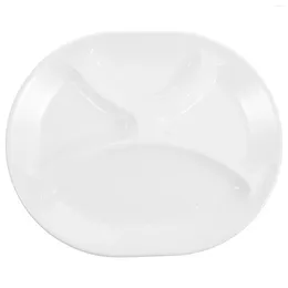 Dinnerware Sets Canteen Plate Snack Serving Plastic Dinner Plates Sectioned Home Divided Compartment