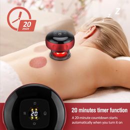 Intelligent Vacuum Cupping Massage Device Electric Heating Scraping Suction Cups Physical Fatigue Relieve Health Guasha Cans 240202