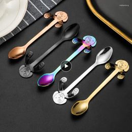 Coffee Scoops Creative Cartoon Cute Stainless Steel Desserts Animal Versatile High-quality Christmas Trendy Exquisite Dog Spoons Unique