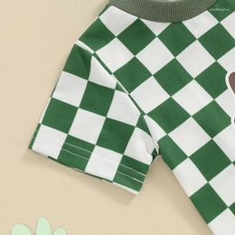 Clothing Sets Toddler Infant Baby Boy Irish Day Outfit Clover Print Short Sleeve T-shirt Born Boys Spring Summer Pants Set