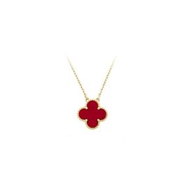 2024 18K Gold Plated Necklaces Luxury Designer Necklace Four-leaf Clover Cleef Fashion Pendant Necklace Wedding Party Jewellery High Quality Jewellery 40cm+5cmQ1