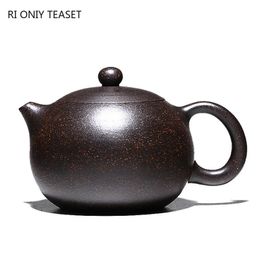 Yixing Purple Clay Teapot Famous Handmade Ball Hole Philtre Xishi Tea Pot Chinese Zisha Tea Set Kettle Customised Gifts 240130