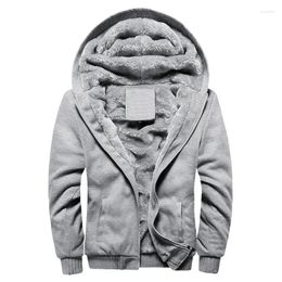 Men's Jackets 2024 Autumn Winter Thick Warm Hoodie Casual Solid Color Baseball Suit Male Korean Version Sport Plus Fleece Thickened Coat