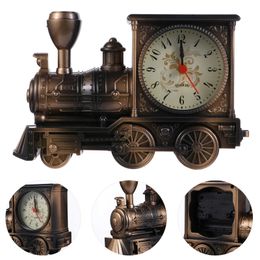 Clock Alarm Train Vintage Table Bedside Clocks Retro Decoration Desk Decorative Desktop Head Model Decorations Kids Ornament 240127