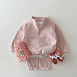 Baby Boy Girl Clothes Set Infant Kids Cotton Tops Jacket Pants Suit Toddler Boys Sweatshirt Trousers Clothing 2pcs/set Tracksuit 240124